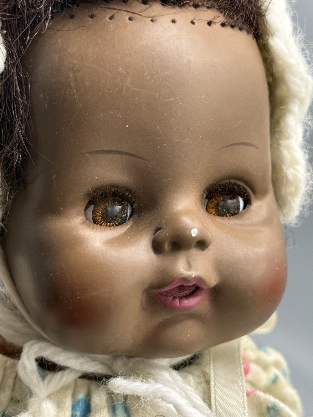 Vintage Horsman Black Baby Doll 12” Mold 35 Sleep Eyes TLC Repair As Is